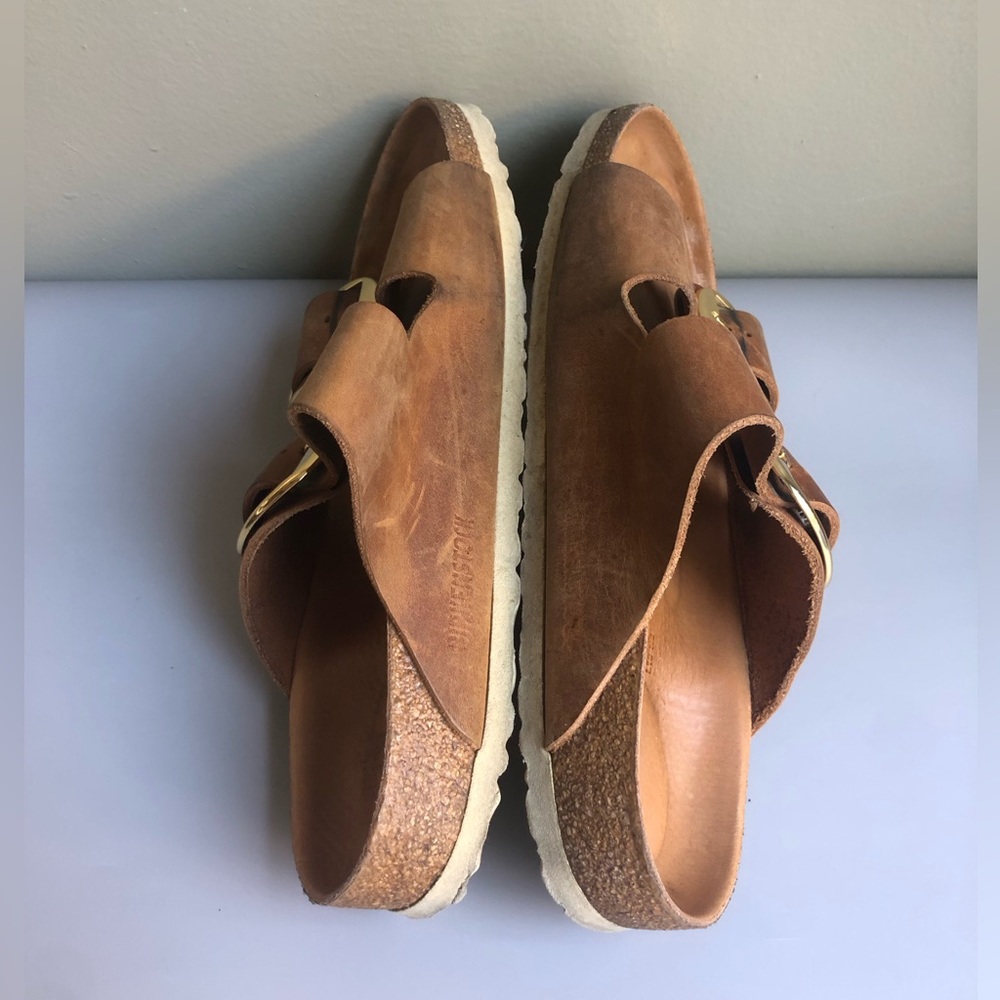Birkenstock Arizona Big Buckle Oiled Leather Sandals Size: EUR 41 = US Womens 10 - Picture 12 of 13